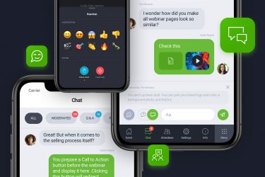 New features in mobile app: live emoji and chat window update